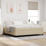 Lit à ressorts vidaXL Vert clair Gris 200x200 cm Tissu en velours côtelé