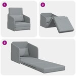 vidaXL Canapé-lit 2-en-1 Gris clair 65x80x83 cm Tissu
