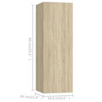 vidaXL Ensemble de meubles TV 3 Pièces Chêne sonoma Bois d'ingénierie