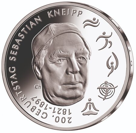 Pièce de monnaie 20 euro Allemagne 2021 G argent BE – Sébastien Kneipp