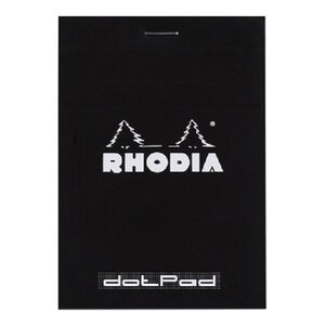Bloc-Notes Agrafé Dotpad N°12 Black - 8,5x12 cm - Pointillés Dot - 80 Feuilles Détachables