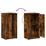vidaXL Buffet avec LED chêne fumé 42 5x34x85 cm bois d'ingénierie