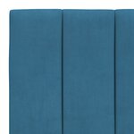 vidaXL Cadre de lit avec tête de lit bleu 90x190 cm velours
