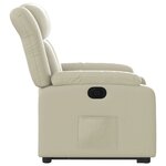 vidaXL Fauteuil inclinable électrique crème similicuir