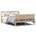 vidaXL Cadre de lit avec tête de lit 140x190 cm bois de pin massif