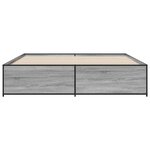 vidaXL Cadre de lit sonoma gris 180x200 cm bois d'ingénierie et métal