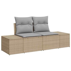 vidaXL Canapé de jardin Beige 123 x 62 x 69 cm polyrotin