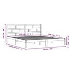 vidaXL Cadre de lit Blanc Bois de pin massif 140x190 cm