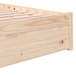 vidaXL Cadre de lit bois massif 150x200 cm très grand