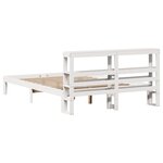 vidaXL Cadre de lit avec tête de lit blanc 150x200 cm bois pin massif