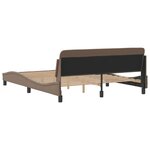vidaXL Cadre de lit avec tête de lit Cappuccino 160x200 cm Similicuir