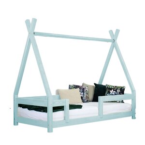 Lit cabane enfant NAKANA 120 x 190 bleu clair