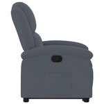 vidaXL Fauteuil inclinable Gris foncé Velours