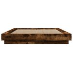 vidaXL Cadre de lit chêne fumé 120x190 cm bois d'ingénierie