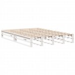 vidaXL Cadre de lit sans matelas blanc 120x190 cm bois de pin massif