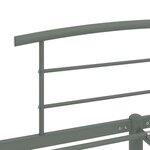 vidaXL Cadre de lit sans matelas gris métal 180x200 cm