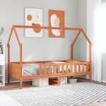 vidaXL Cadre de lit d'enfants forme de maison 90x190cm bois massif pin