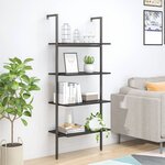 vidaXL Étagère inclinée à 4 niveaux Noir 64x35x152 5 cm
