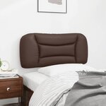 vidaXL Coussin de tête de lit marron 90 cm similicuir
