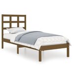 vidaXL Cadre de lit Marron miel Bois massif 100x200 cm