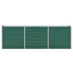 vidaXL Lit surélevé de jardin Acier galvanisé 240x40x77 cm Vert