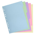 Intercalaires Carte Pastel 170g Forever 5 Positions - A4 - Couleurs Assorties - X 50 - Exacompta