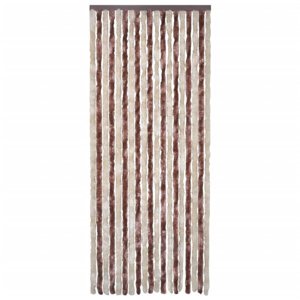 vidaXL Moustiquaire Beige et marron clair 56x200 cm Chenille