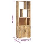vidaXL Bibliothèque 60x35x180 cm Bois de manguier solide