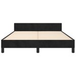 vidaXL Cadre de lit avec tête de lit Noir 140x190 cm Velours