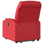 vidaXL Fauteuil inclinable de massage électrique rouge similicuir