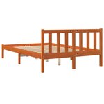 vidaXL Cadre de lit sans matelas cire marron 120x190cm bois pin massif
