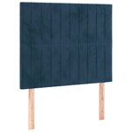 vidaXL Têtes de lit 2 Pièces Bleu foncé 90x5x78/88 cm Velours