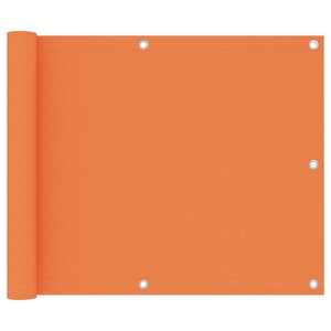 vidaXL Écran de balcon Orange 75x600 cm Tissu Oxford