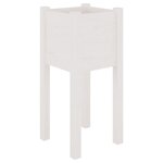 vidaXL Jardinière d'extérieur Blanc 31x31x70 cm Bois de pin massif