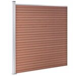 vidaXL Clôture de jardin WPC 526x186 cm Marron