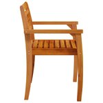 vidaXL Chaises de jardin lot de 2 59x55x85 cm bois massif d'acacia