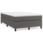 vidaXL Cadre de lit Gris 120x200 cm Similicuir