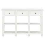 vidaXL Table console blanc 110 x 30 x 76 cm bois d'ingénierie