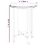 vidaXL Table de salle à manger Noir Ø55 cm Verre trempé et acier