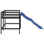 vidaXL Lit mezzanine enfants toboggan 90x200 cm bois pin massif