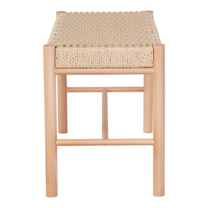 Banc en hêtre couleur bois 35 x 80 x 45 cm