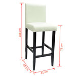 vidaXL Tabourets de bar lot de 6 blanc similicuir