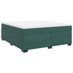 vidaXL Sommier à lattes de lit et matelas Vert foncé 180x200cm Velours
