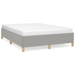 vidaXL Cadre de lit sans matelas gris clair 140x190 cm tissu