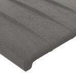 vidaXL Tête de lit à LED Gris clair 93x16x118/128 cm Velours
