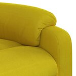 vidaXL Fauteuil inclinable de massage électrique jaune velours
