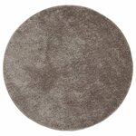 vidaXL Tapis ISTAN à poils longs aspect brillant gris Ø 200 cm