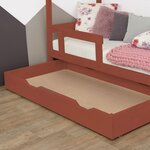 Tiroir de lit 120 x 200 BUDDY - rouge brique