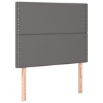 vidaXL Sommier à lattes de lit avec matelas Gris 120x200 cm Similicuir