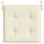 vidaXL Coussins de chaise jardin lot de 6 crème 40x40x4cm tissu oxford